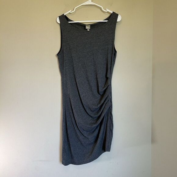 Bench Dresses & Skirts - Bench Grey Gathered Tank Dress Small Slightly Asymmetrical Women's‎